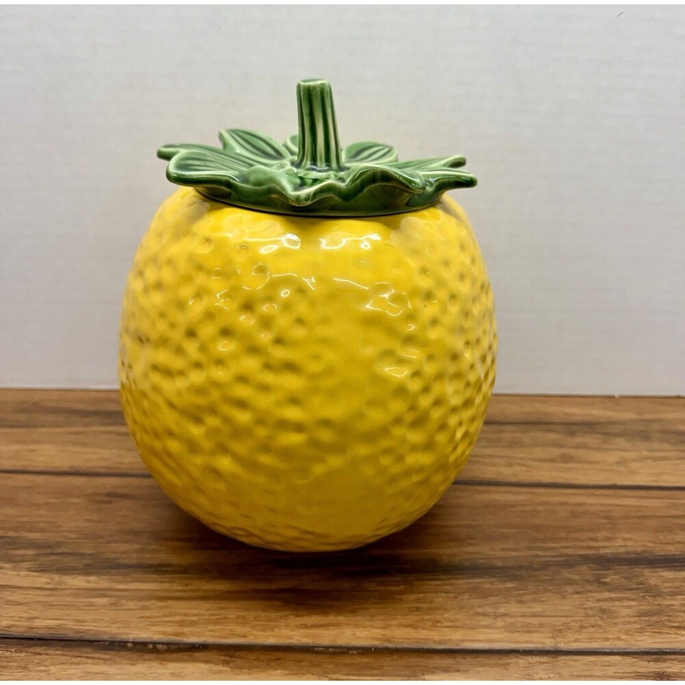 VTG McCoy Pottery Lemon Cookie Jar Made in USA Ceramic Stamped 262 USA Beautiful